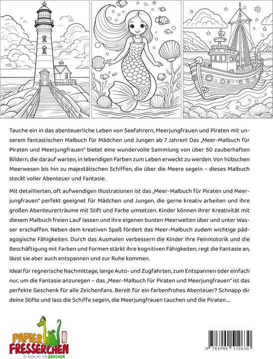 Immagine prodotto Libro da colorare sul mare per pirati e sirene