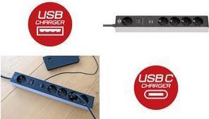 Actual product image Brennenstuhl Power strip 5f w. PD, SDL PD 05, 2xUSB,1xUSB C (5 x, CEE 7/3, USB, CEE 7/16, CEE 7/4, 1.50 m)