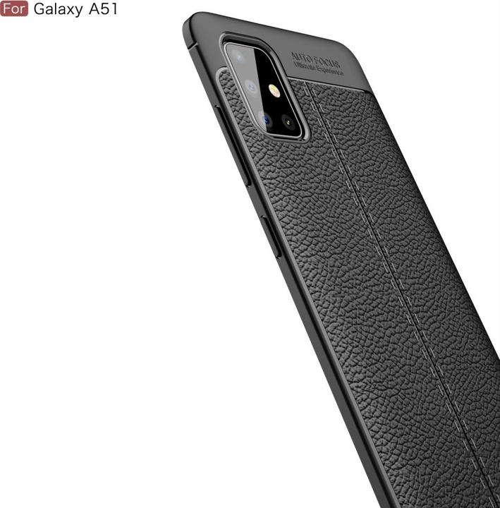 Actual product image Screenguard Samsung Galaxy A51 4G Case Leather Design TPU Cover (Samsung Galaxy A51)