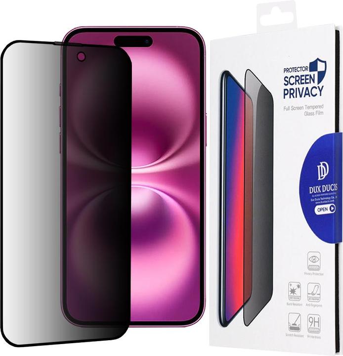 Produktbild Dux Ducis Panzerglas Privacy (1 Stück, Apple iPhone 16 Plus)