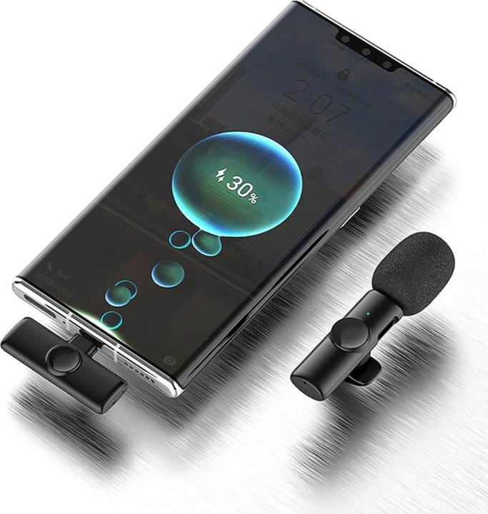 Produktbild Deltalabs Kabelloses Lavalier-Mikrofon mit Lightning – Rauschunterdrückung für Streaming