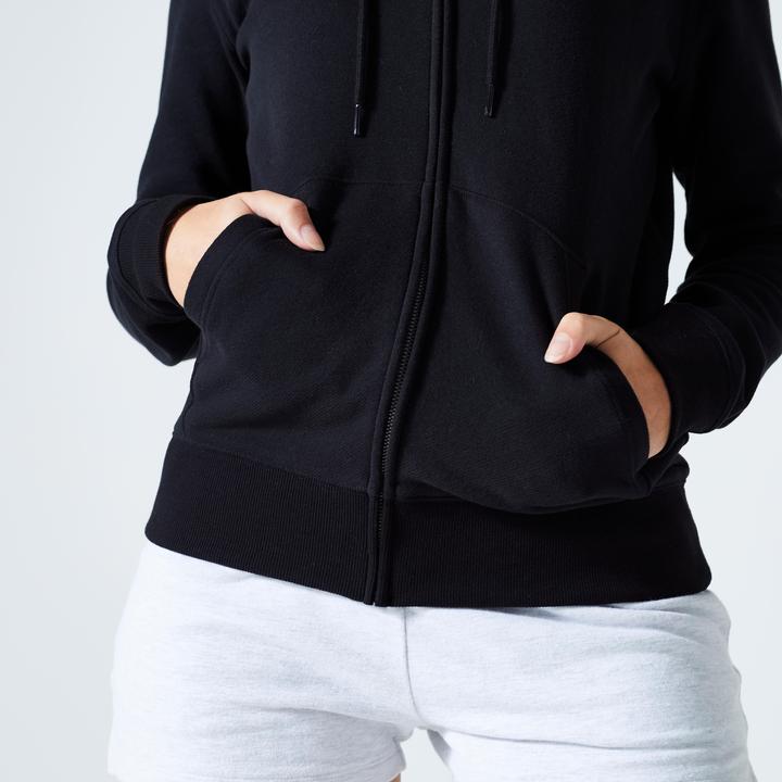 Immagine prodotto Domyos Giacca con cappuccio da donna - Essentials 500 nero (L)