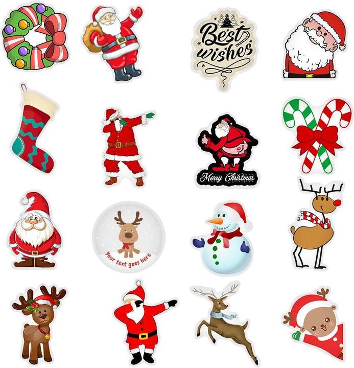 Actual product image JTI 50x Stickers and Decals - VSCO Christmas