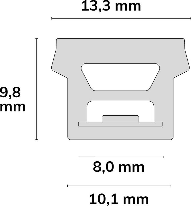 Actual product image Isoled LED NEON RGB Flexband B13H10 for tile profiles, 24V DC, 10W, 300cm, IP67, 140 LED/m (300 cm)