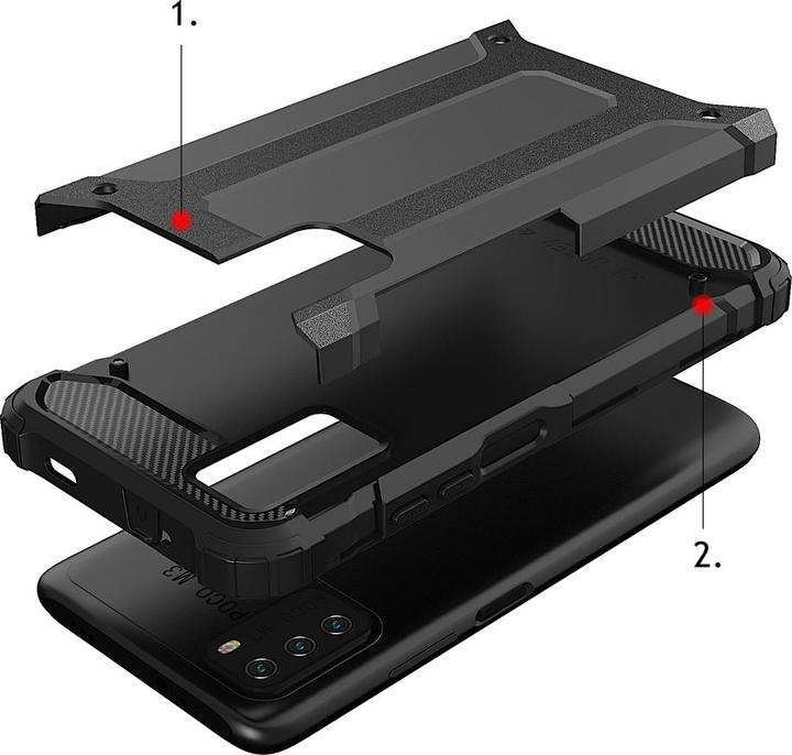 Image du produit Hurtel Housse hybride pour Xiaomi Redmi Note 10 5G / Poco M3 Pro doré (Xiaomi Redmi Note 10 5G)