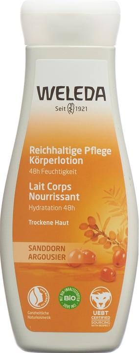 Weleda Körperlotion Sanddorn reichhaltige Pflege Lot (Körpercreme, 200 ml)