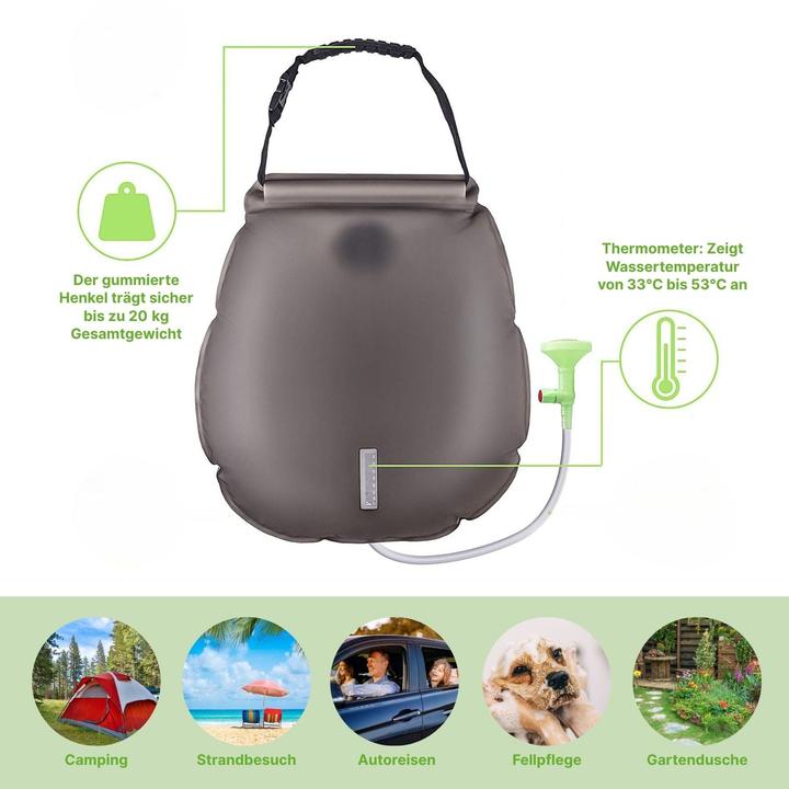 Immagine prodotto Hermex Duschtasche Campingdusche Aufheizbare Outdoor-Dusche