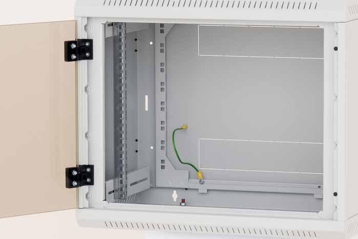 Actual product image Triton RBA-15-AS6-CAX-A1 - Wall-mounted 19" cabinet, 1-sectioned, 15 HU, 595 mm depth (15 RU, 19 inch rack)