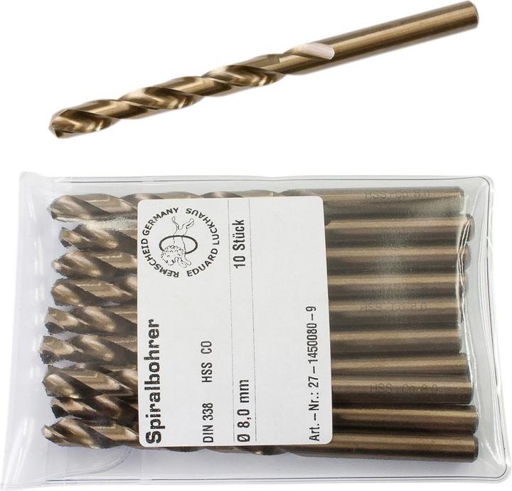 Produktbild Dönges HSS-Spiralbohrer Co 5%, goldfarbig, Ø 2,0 mm (2,0 mm)