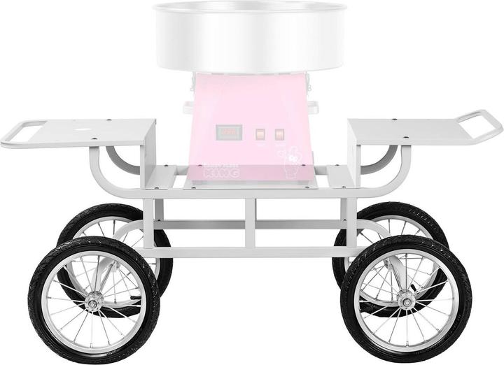 Image du produit Royal Catering Chariot pour machine barbe à papa - 4 roues - Blanc