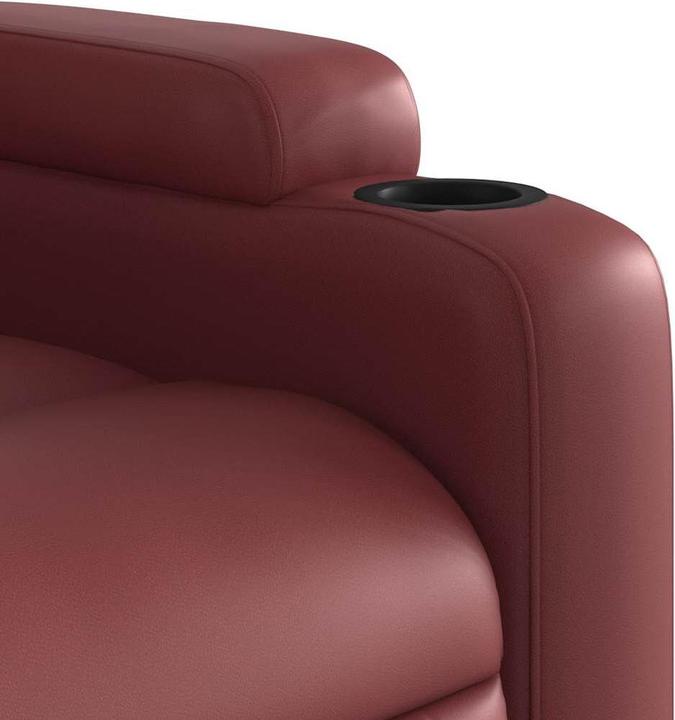 Actual product image VidaXL Massage chair wine red imitation leather,Colour: Wine red,Material