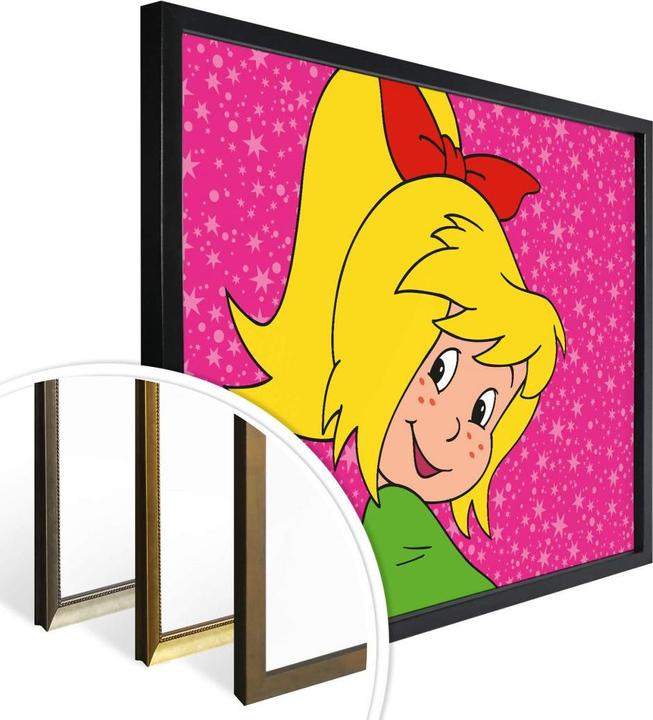 Produktbild Bibi Blocksberg Gesicht auf farbigem Hintergrund (150 x 120 cm)