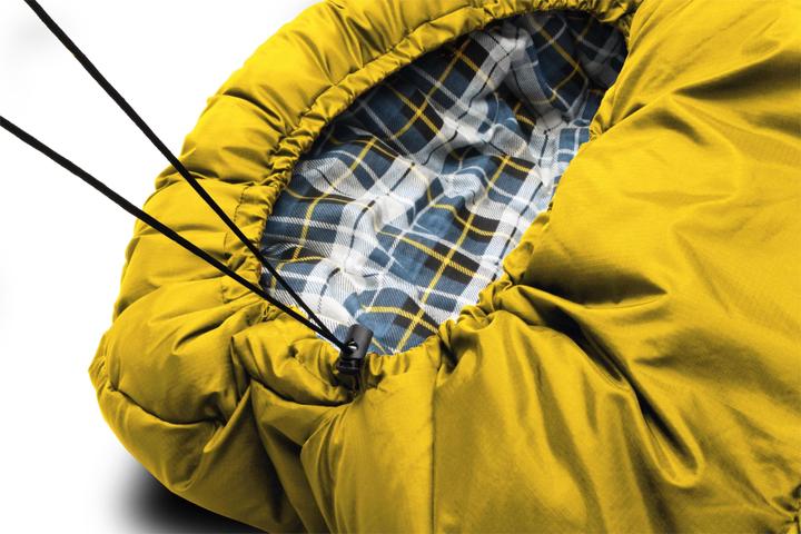 Actual product image Normani 4-in-1 sleeping bag "Antarctica" (zip right) Yellow (220 cm)