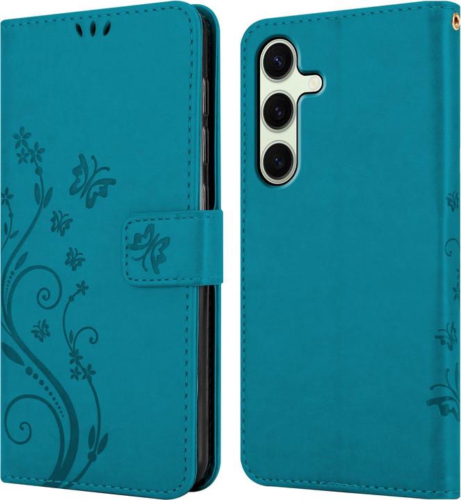 Produktbild Cadorabo Hülle für Samsung Galaxy S24 FE mit Blumen Muster (Samsung Galaxy S24 FE)