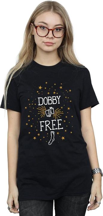 Actual product image Womens/Ladies Dobby Is Free Cotton Boyfriend T-Shirt (M)