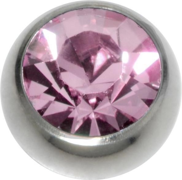 Bijouteria Piercingverschluss (Chirurgenstahl 316L, Kristall)