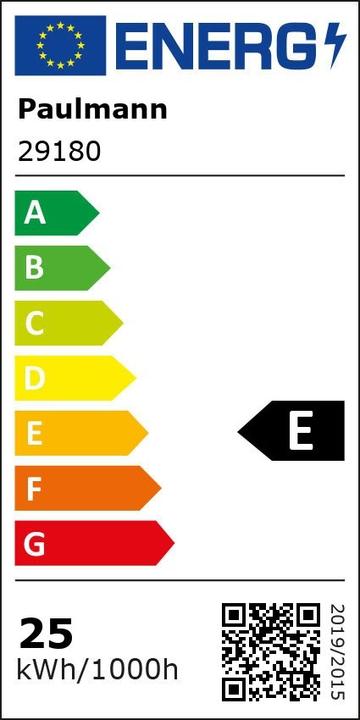 Energie-Label Paulmann T8 Röhre EVG G13 (G13, 25 W, 3300 lm, 1 x, E)
