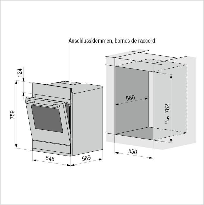 Actual product image Fors Oven F-XXT 55-1 N Black