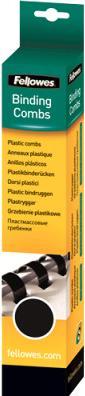 Actual product image Fellowes Binder spine 32mm, 21 rings, black, 50pcs.
