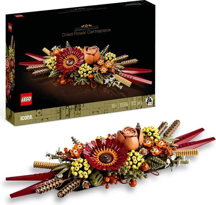 Actual product image LEGO Dried flower arrangement (10314, LEGO Icons, LEGO Botanical)