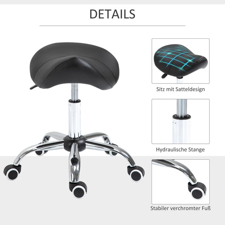 Produktbild Homcom Rollhocker mit Nylonrollen