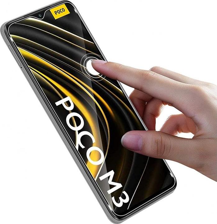 Produktbild Screenguard Xiaomi Poco M3 Panzerglas Schutzfolie Case Friendly Design (1 Stück, Xiaomi Poco M3)