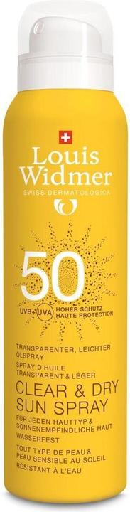 Louis Widmer Soleil Clear & Dry Sun 50 UnParfumé 200 ml (Sonnenspray, SPF 50, 200 ml, 206 g)