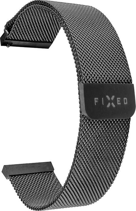 Actual product image Fixed Mesh metal rem til Smartwatch Universal 22 mm Sort (22 mm, Stainless steel)