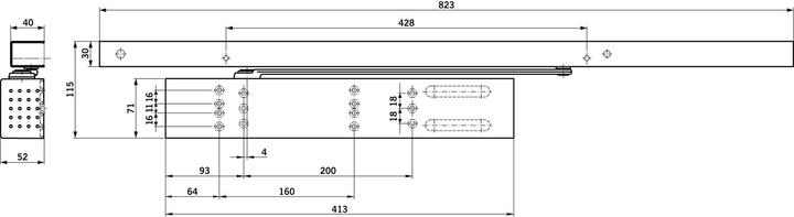 Immagine prodotto Dormakaba Chiudiporta DORMA TS 99 FLR-K (Porta a vetro, Interno)