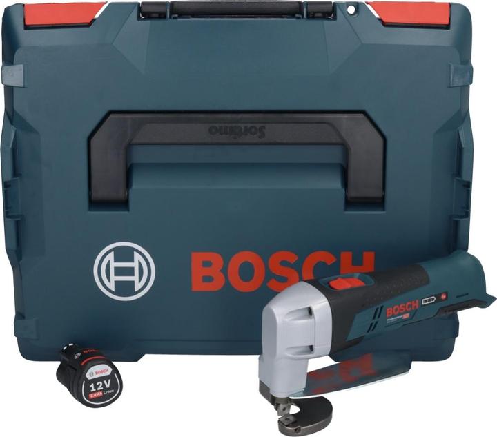 Produktbild Bosch Professional Bosch GSC 12V-13 Professional Akku Blechschere 12 V + 1x Akku 2,0 Ah + L-Boxx - ohne LadegerÃ¤t