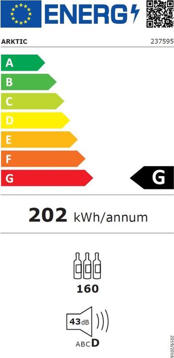 Energy Label Hendi Wine fridge