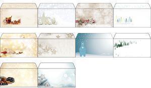 Actual product image Sigel Christmas envelope 11x22cm DU304 90g,Winter Smell 25 pieces (11 x 22 cm, 25 x)