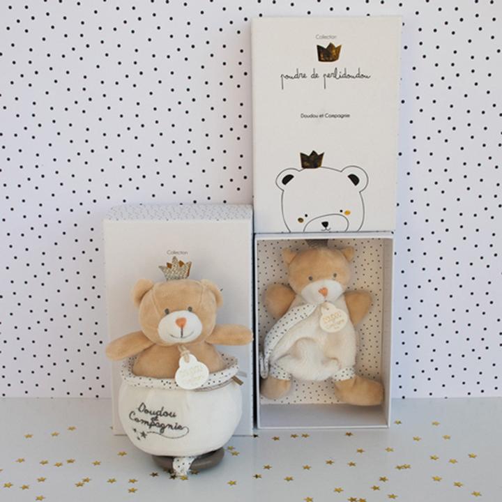 Actual product image Doudou et Compagnie Music music box prince bear