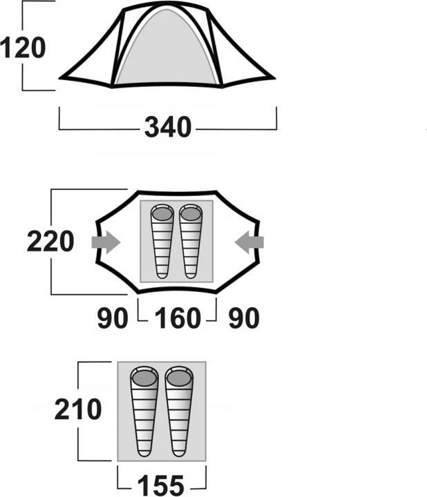 Image du produit Husky Falcon 2 (Tente igloo, 4.20 kg, 2 personnes)