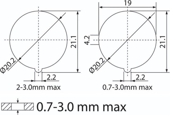 Image du produit Velleman Interrupteur à bascule 2P Dpst /On-Off 12V