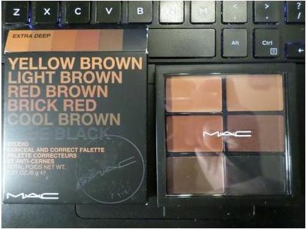 Actual product image MAC Cosmetics Pt1 Studio Conceal and Correct Palette Extra Deep 0.21oz