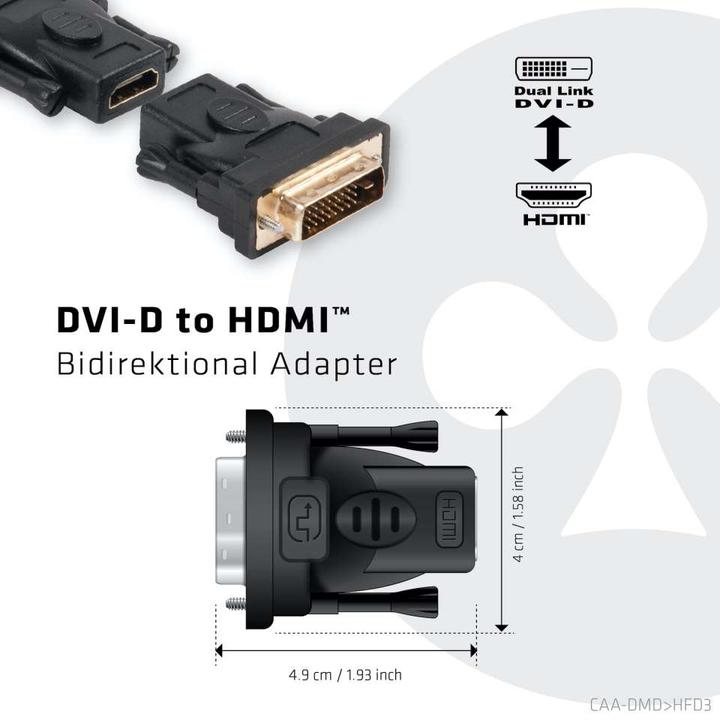 Actual product image Club 3D DVI to (HDMI, 5 cm)