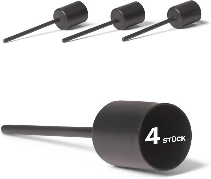 Actual product image Novaliv 4x Stick Candle Holder Black I Candle Pick 10 x 2,5 cm Candle Plug for Stick Candles I