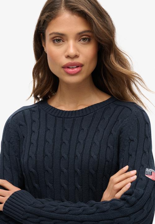 Produktbild Superdry Lässiger Strickpullover mit Zopfmuster (8)