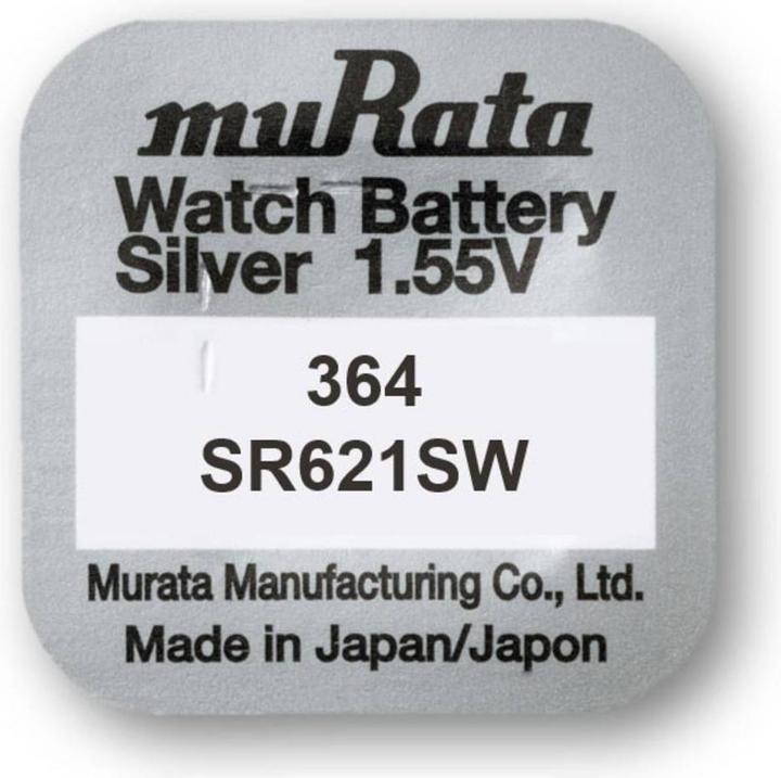 Produktbild Murata Knopfzellen 364 (10 Stk., SR60, 18 mAh)
