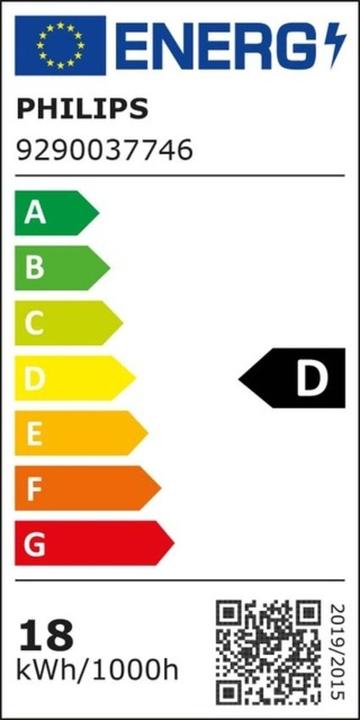 Energie-Label Philips LED-Tube T5 f. EVG (G5, 17.10 W, 2500 lm, 1 x, D)