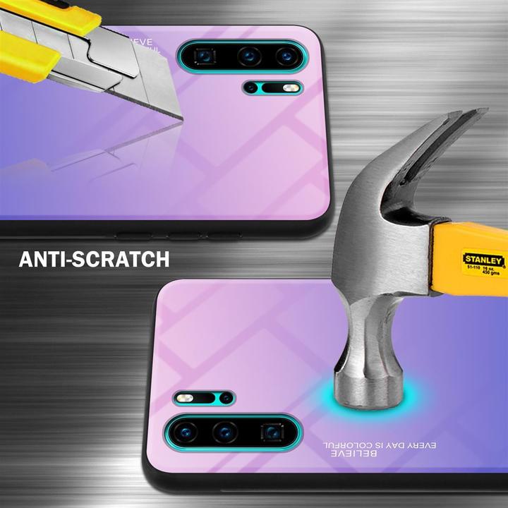 Image du produit Cadorabo Couverture en verre TPU 2 couleurs (Huawei P30 Pro)