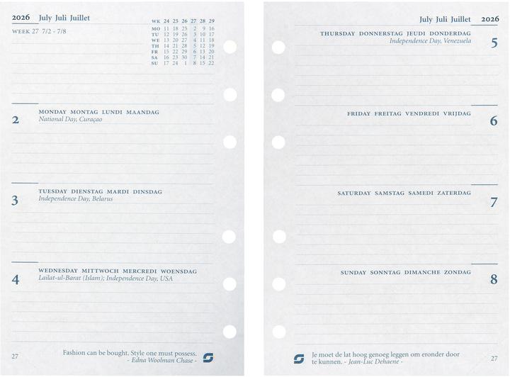 Produktbild Succes Standard Jahresinhalt Januar - Dezember (9.5 x 17 cm, Deutsch, Französisch, Italienisch, Englisch)