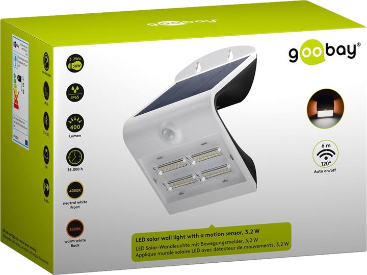 Image du produit Goobay Applique solaire à LED (400 lm, IP65)