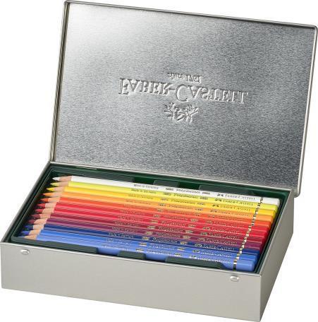 Faber-Castell Matita colorata Albrecht Dürer Scatola di metallo combinata (Multicolore, 24 x)