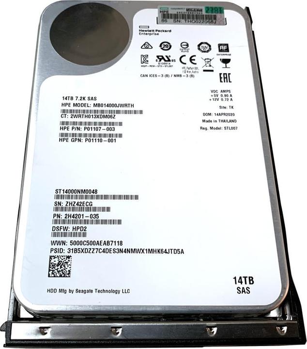 Image du produit HPE Disque dur SAS 14TB - (14 To, 3.5")