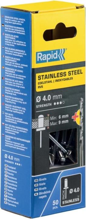 Rapid Rivetto cieco in acciaio inox Ø 4,0 x 12 mm