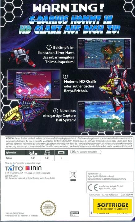 Produktbild ININ Games G-Darius HD (Switch, Switch Lite, Switch OLED, DE)
