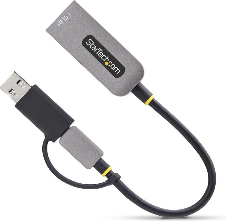 Immagine prodotto StarTech .com C21GA-USB-ETHERNET, Cablato, USB Type-A/USB Type-C, Ethernet, 5000 Mbit/s, Grigio (USB, USB-C, RJ45 (1x))