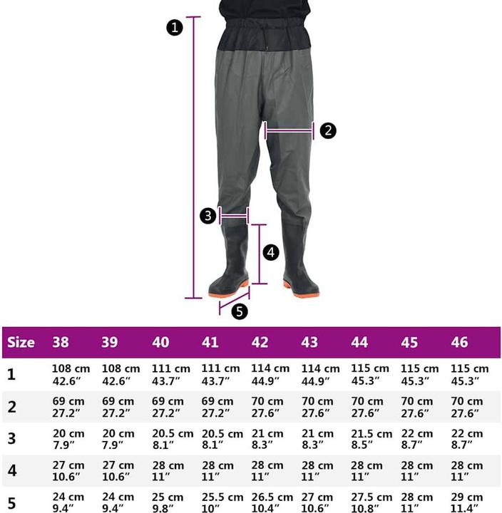 Actual product image VidaXL Hip waders with boots (46)
